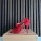Christian Louboutin Seouver 100 Red Leather Ankle Boots