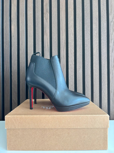 Christian Louboutin Crochunetta 100 Calfskin Leather Ankle Boots