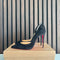 Christian Louboutin Iriza 100 Black Veau Velour Suede Heels