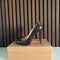 Christian Louboutin Fifi 100 Black Leather Heels
