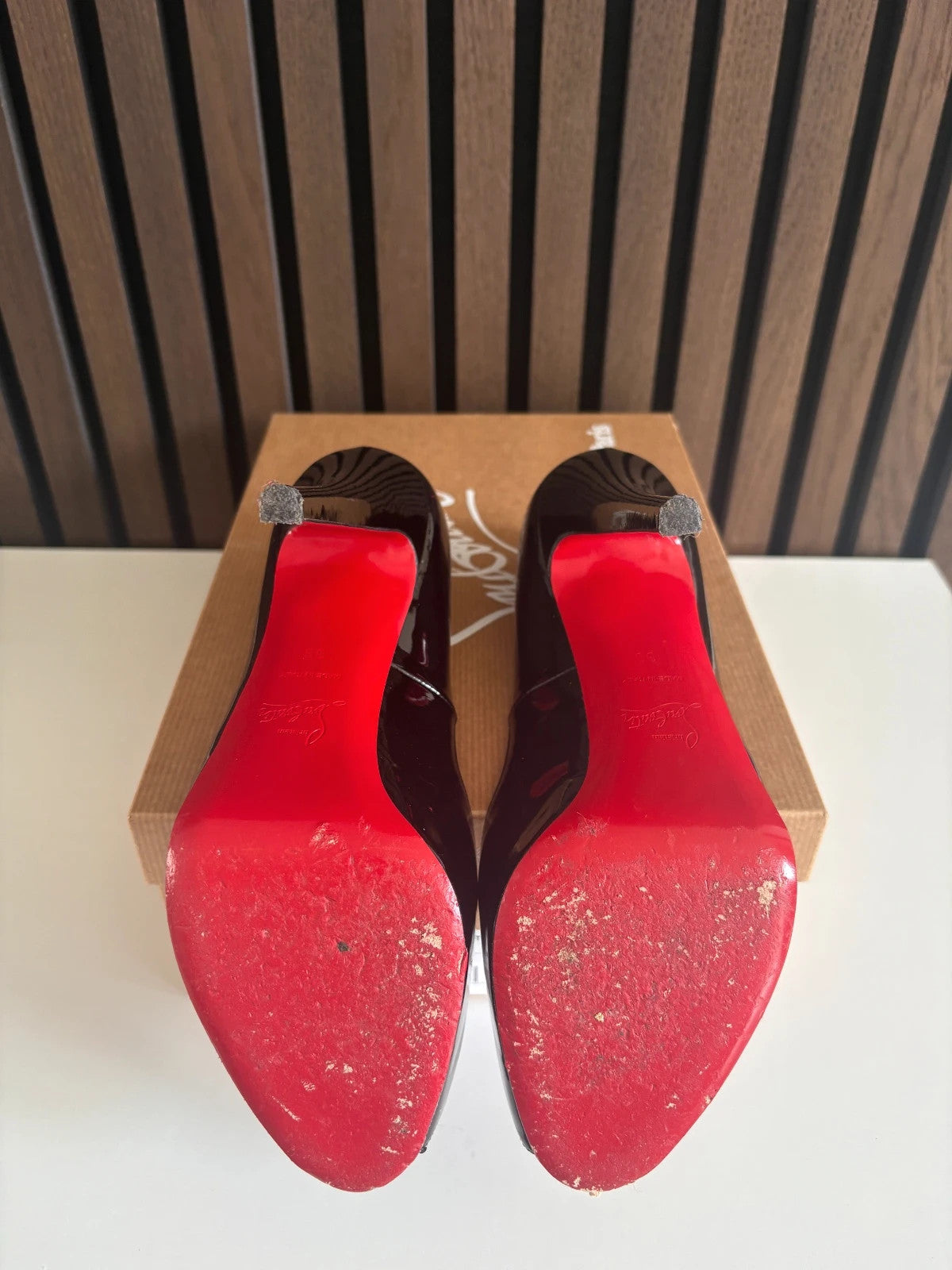 Christian Louboutin Very Prive Black (image 5) Christian Louboutin Very Prive Patent Leather Heels - heel and construction