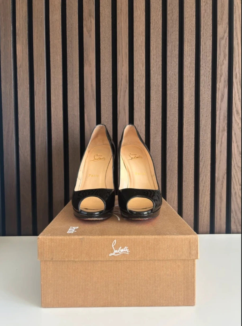 Christian Louboutin Yolanda Black (image 5) Christian Louboutin Yolanda 120 Black Patent Leather Heels - heel and construction