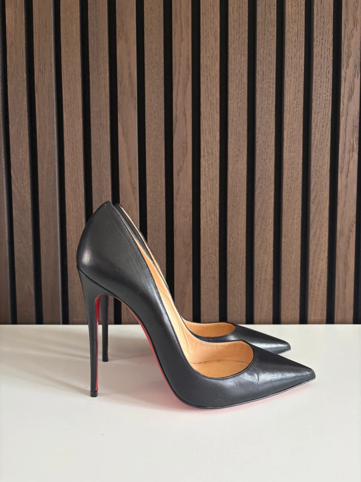 Christian Louboutin So Kate Black (image 2) Christian Louboutin So Kate 120 Leather Heels - alternate angle