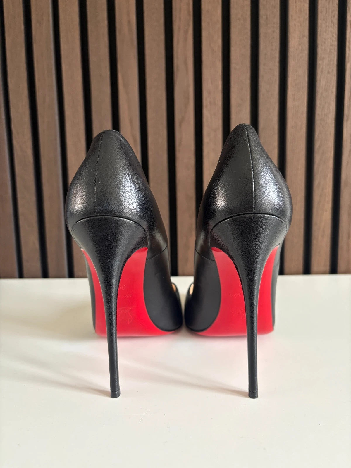 Christian Louboutin So Kate Black (image 3) Christian Louboutin So Kate 120 Leather Heels - detail view