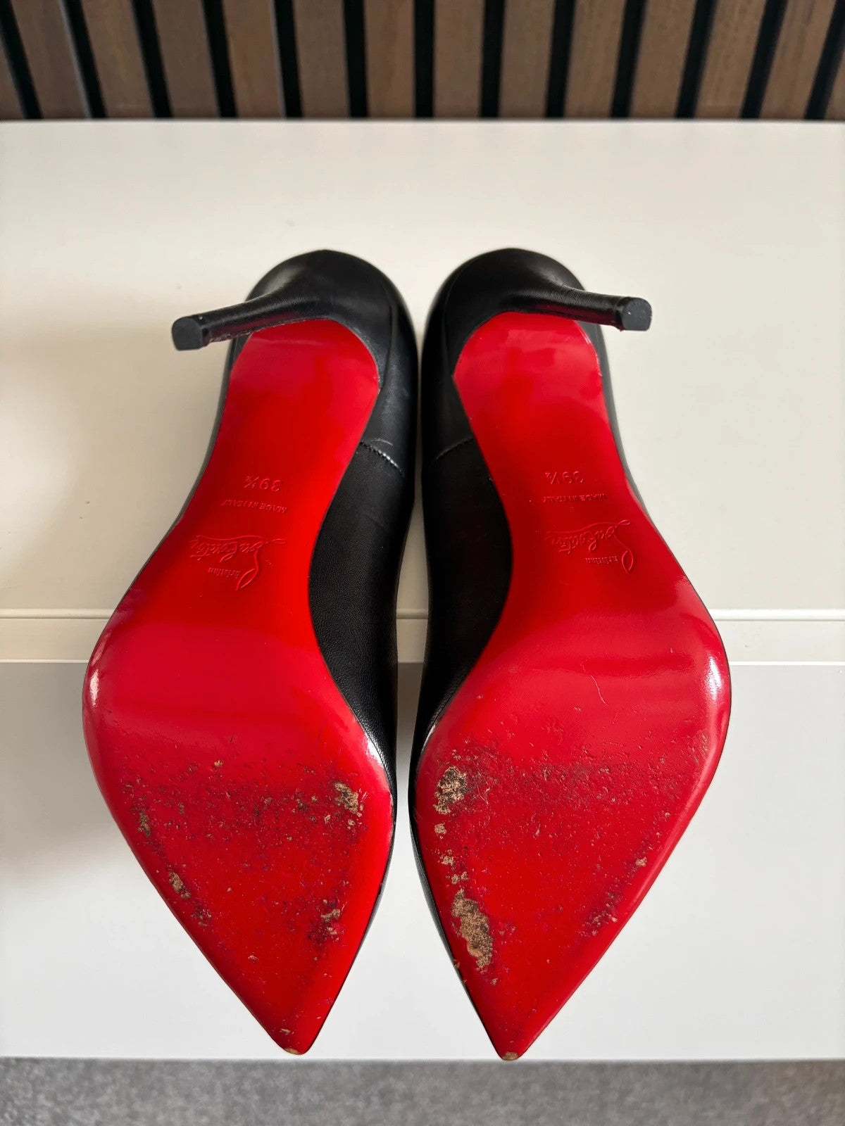 Christian Louboutin So Kate Black (image 4) Christian Louboutin So Kate 120 Leather Heels - red sole detail