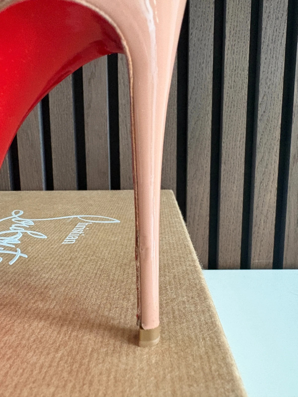 Christian Louboutin Kate Nude (image 7) Christian Louboutin Kate 100 Patent Leather Heels - additional view 7