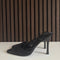 Gucci Gucci Vintage Slingback Black Satin Heels
