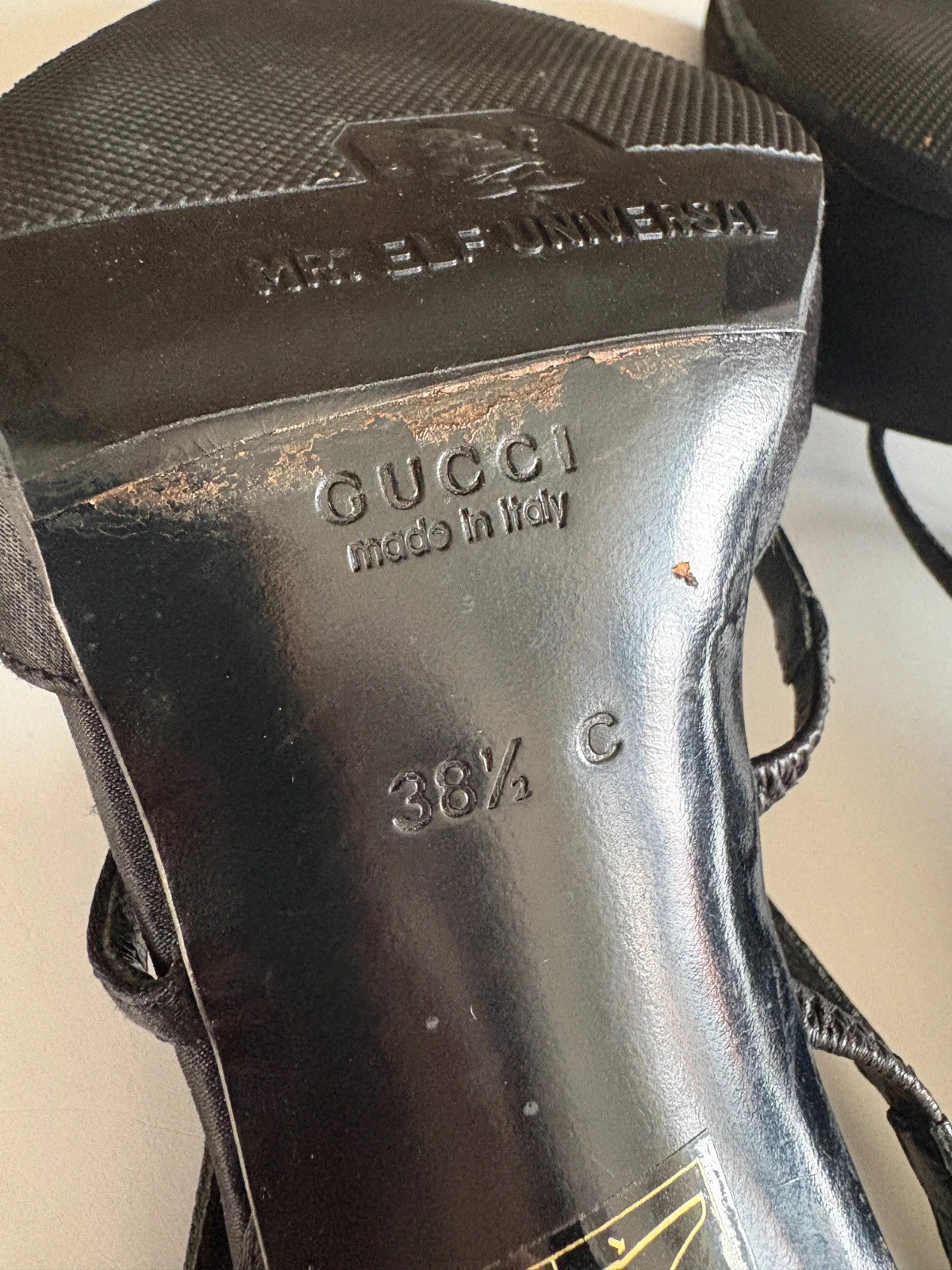 Gucci Gucci Vintage Slingback Black (image 6) Gucci Gucci Vintage Slingback Black Satin Heels - additional view 6