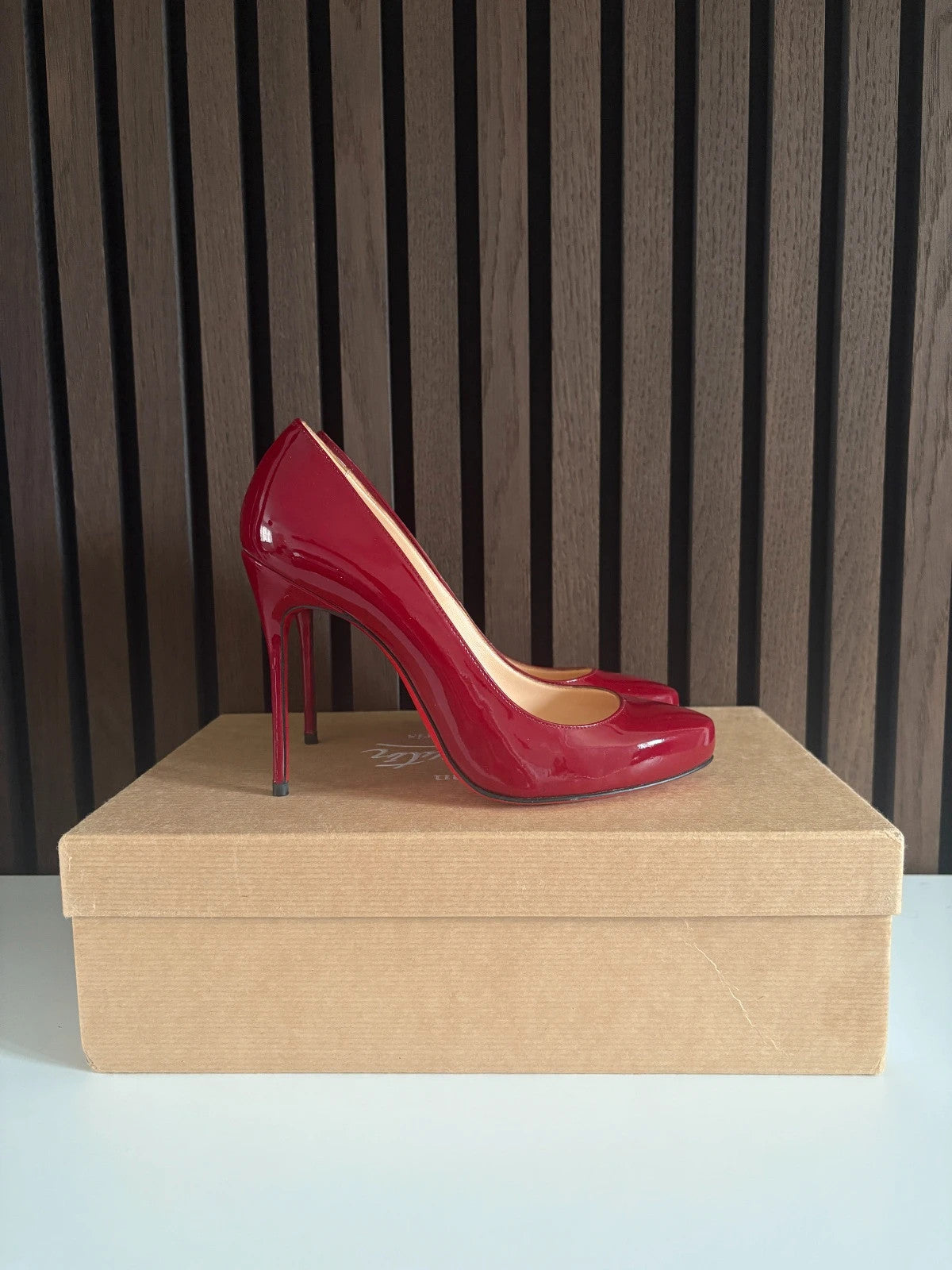 Christian Louboutin Elisa Red (image 3) Christian Louboutin Elisa 100 Red Patent Leather Pumps Heels - detail view