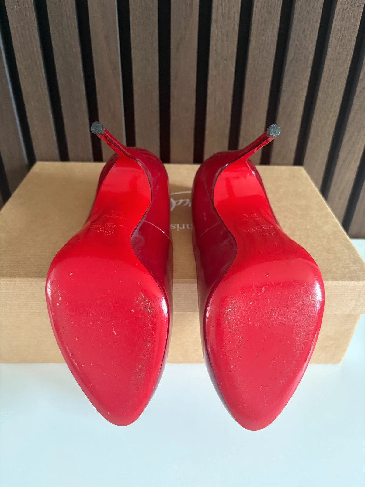 Christian Louboutin Elisa Red (image 6) Christian Louboutin Elisa 100 Red Patent Leather Pumps Heels - additional view 6