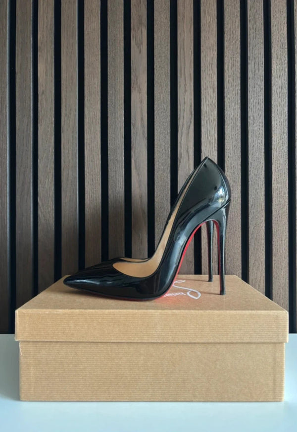 Christian Louboutin So Kate Black Patent Leather Heels