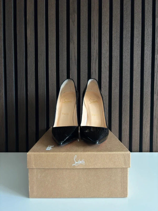 Christian Louboutin So Kate Black (image 5) Christian Louboutin So Kate Black Patent Leather Heels - heel and construction