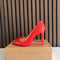Christian Louboutin Pigalle 100 Red Patent Leather Heels