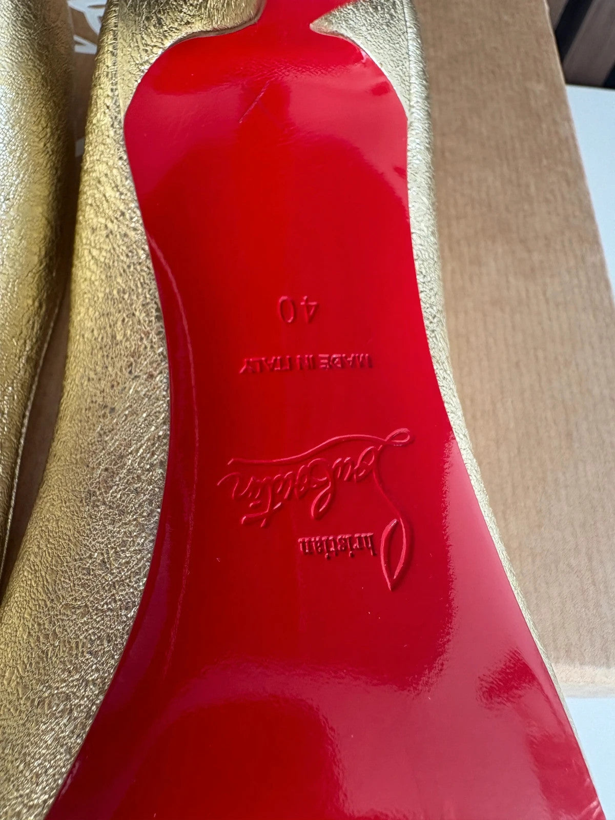 Christian Louboutin Iriza Glitter (image 5) Christian Louboutin Iriza 100 Glitter Sparkly Heels - heel and construction