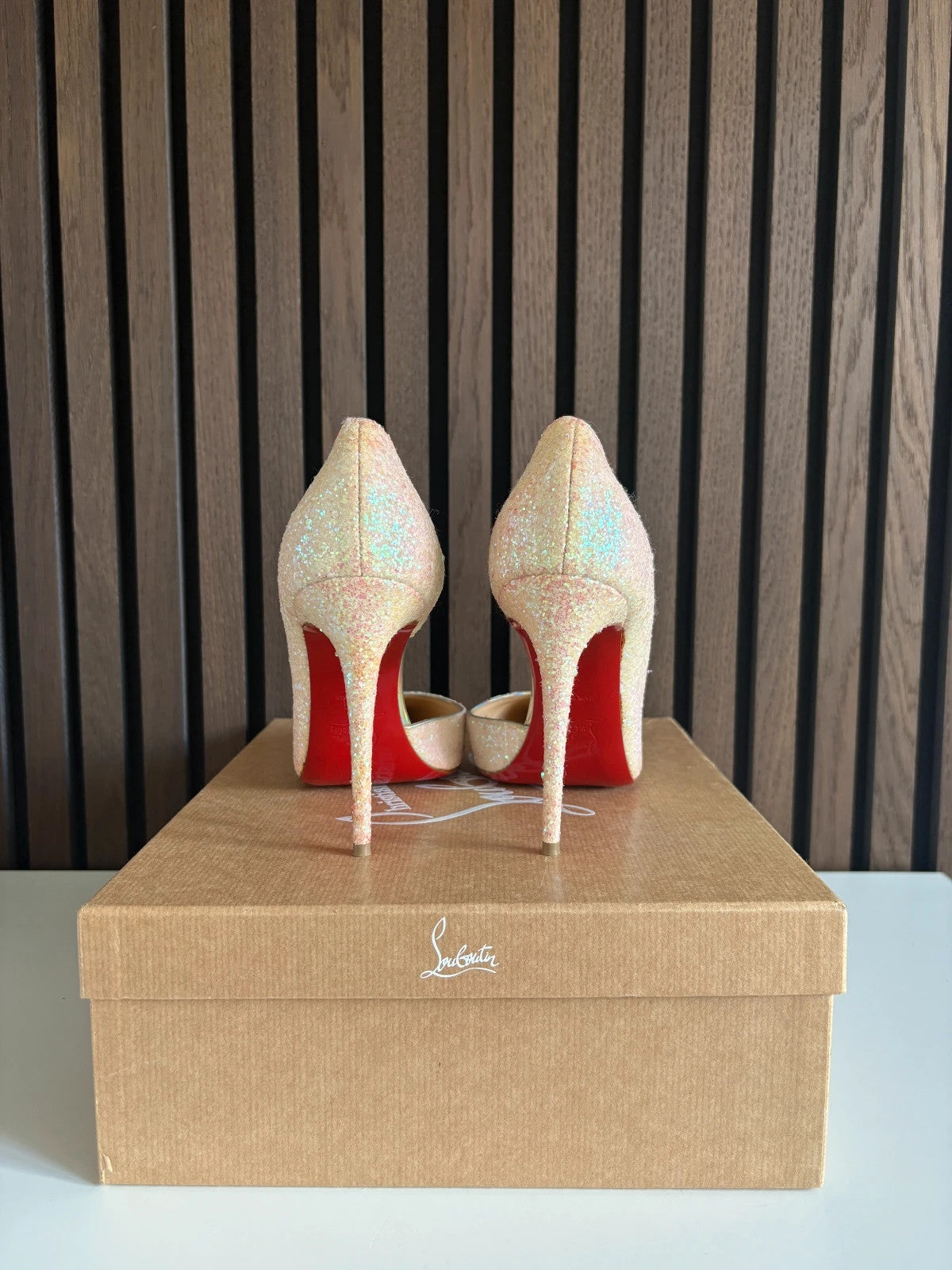 Christian Louboutin Iriza Glitter (image 7) Christian Louboutin Iriza 100 Glitter Sparkly Heels - additional view 7