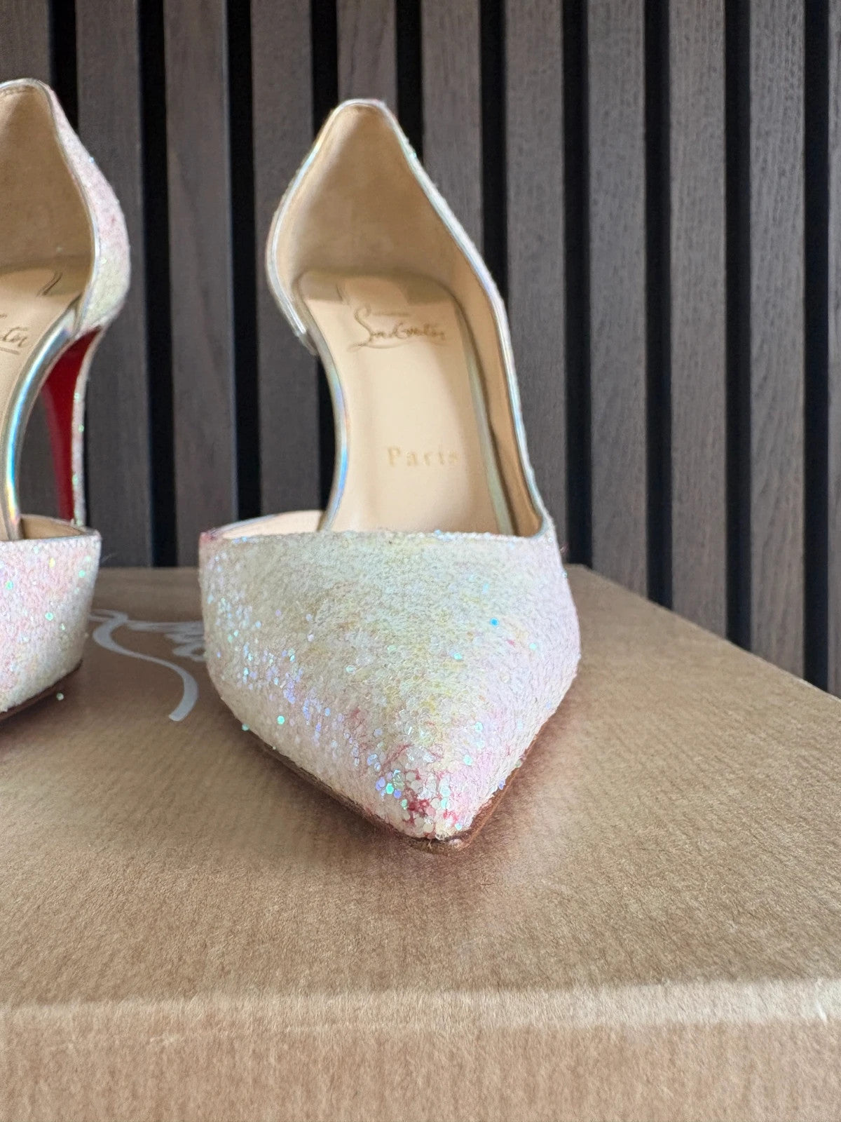Christian Louboutin Iriza Glitter (image 6) Christian Louboutin Iriza 100 Glitter Sparkly Heels - additional view 6