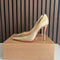 Christian Louboutin Decoltish 100 Leather Textured Heels