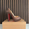 Christian Louboutin Bambou Peep Toe Bronze Glitter Heels