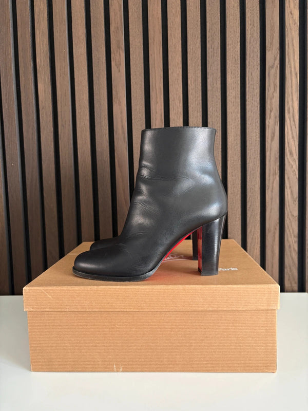 Christian Louboutin Adox 85 Black Leather Ankle Boots