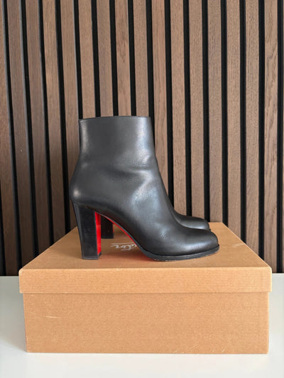 Christian Louboutin Adox 85 Black Leather Ankle Boots