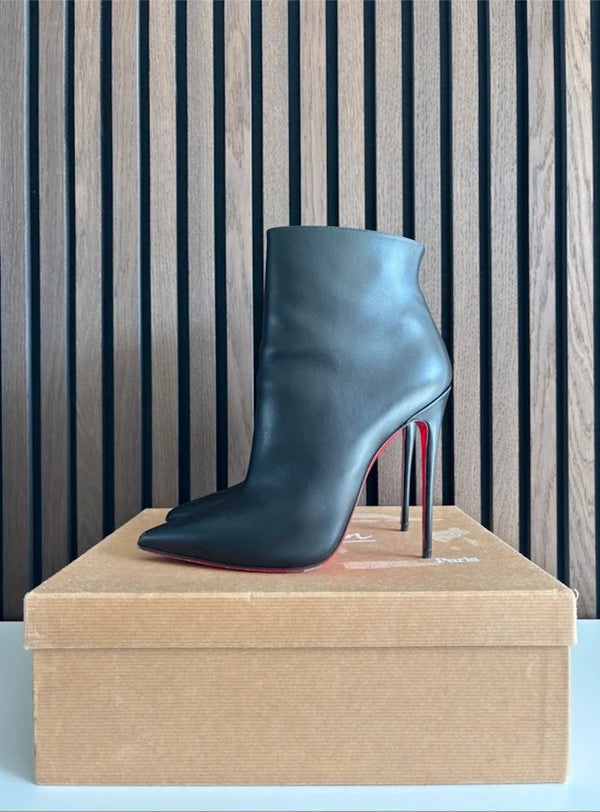 Christian Louboutin So Kate 120 Black Leather Booty