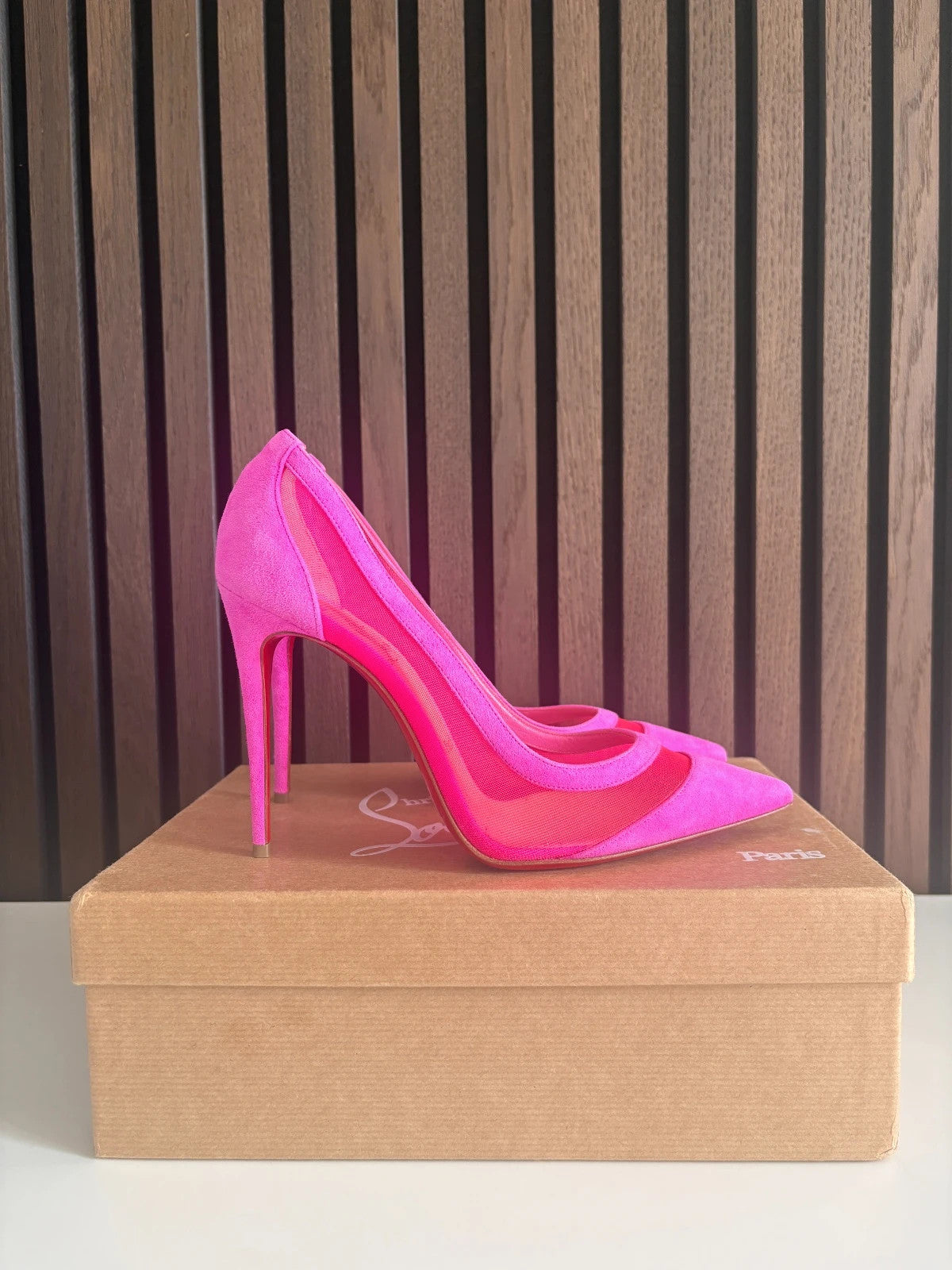 Christian Louboutin Galativi Pink (image 6) Christian Louboutin Galativi 100 Veau Velour Heels - additional view 6