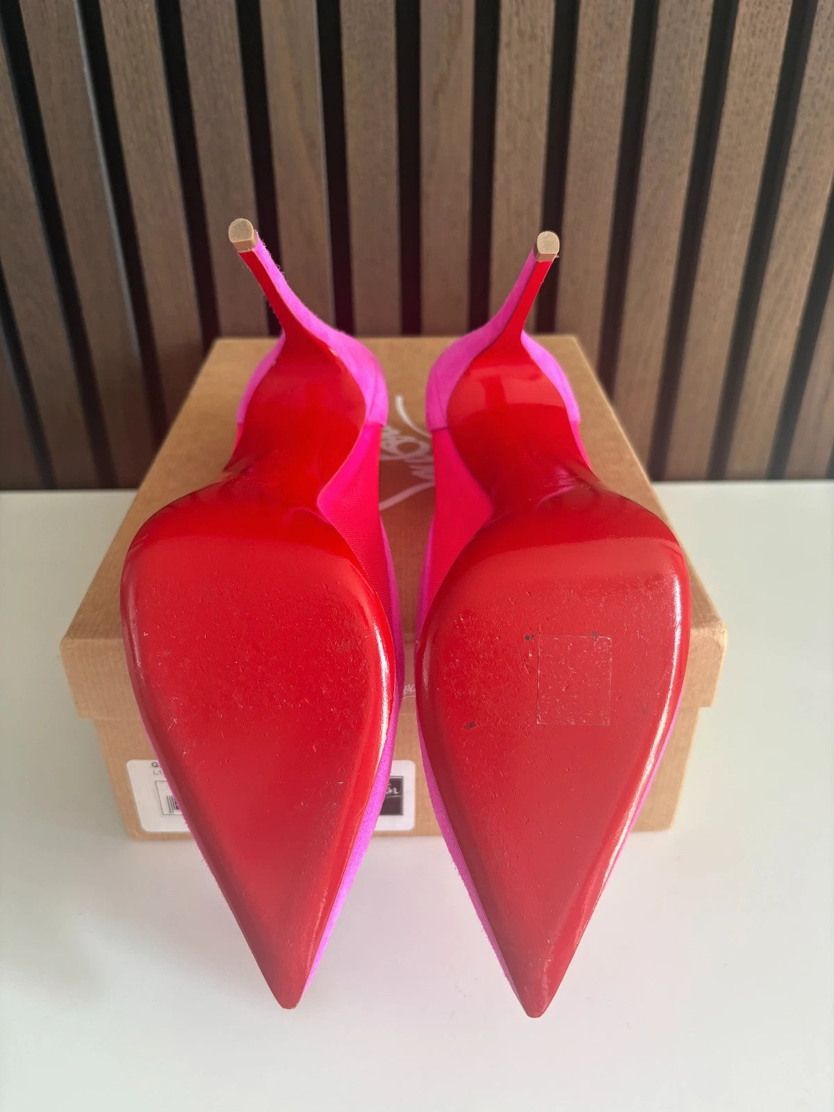 Christian Louboutin Galativi Pink (image 2) Christian Louboutin Galativi 100 Veau Velour Heels - alternate angle