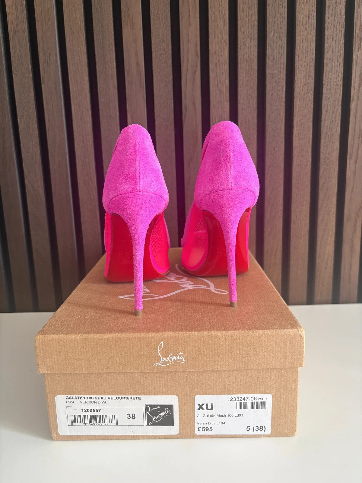 Christian Louboutin Galativi Pink (image 8) Christian Louboutin Galativi 100 Veau Velour Heels - additional view 8