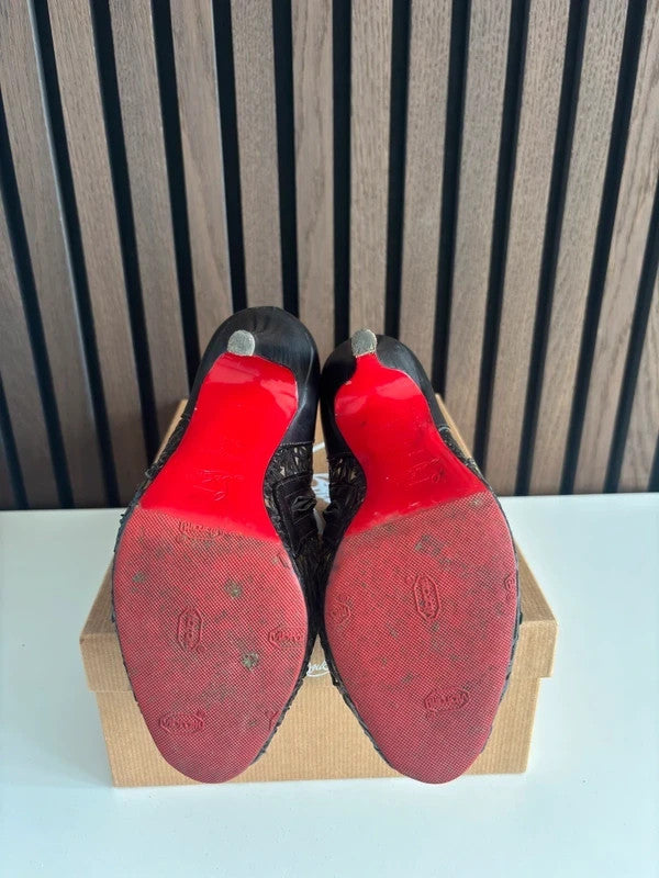 Christian Louboutin Pampas Peep-toe Black (image 6) Christian Louboutin Pampas Peep-toe Black Ankle Boots - additional view 6