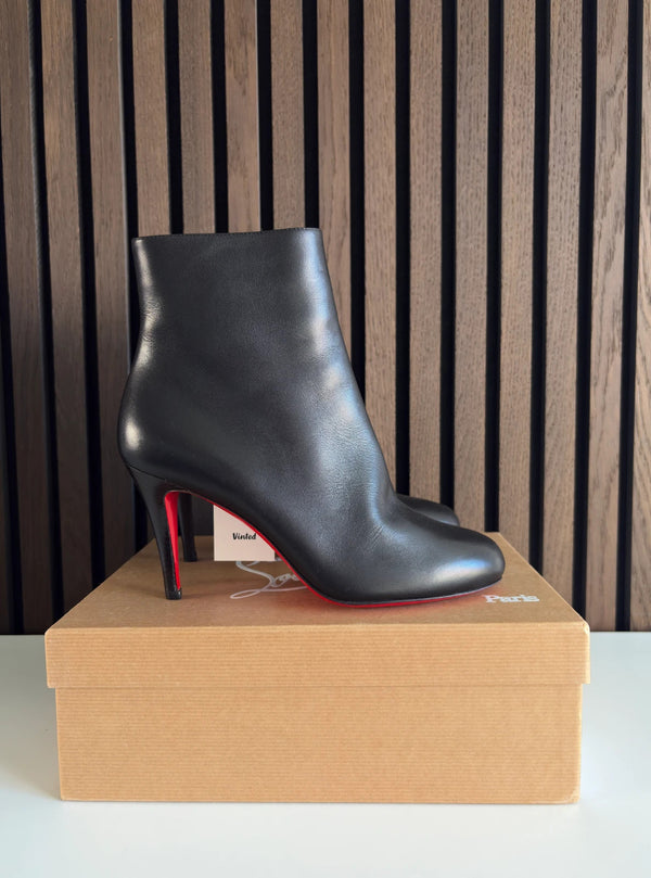 Christian Louboutin Pumppie 85 Leather Booty Ankle Boots