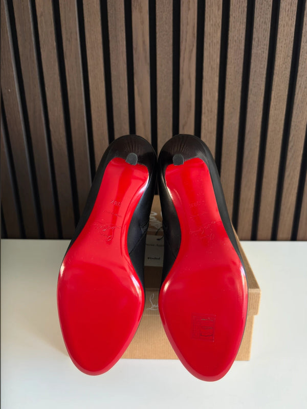 Christian Louboutin Pumppie 85 Leather Booty Ankle Boots - Detail