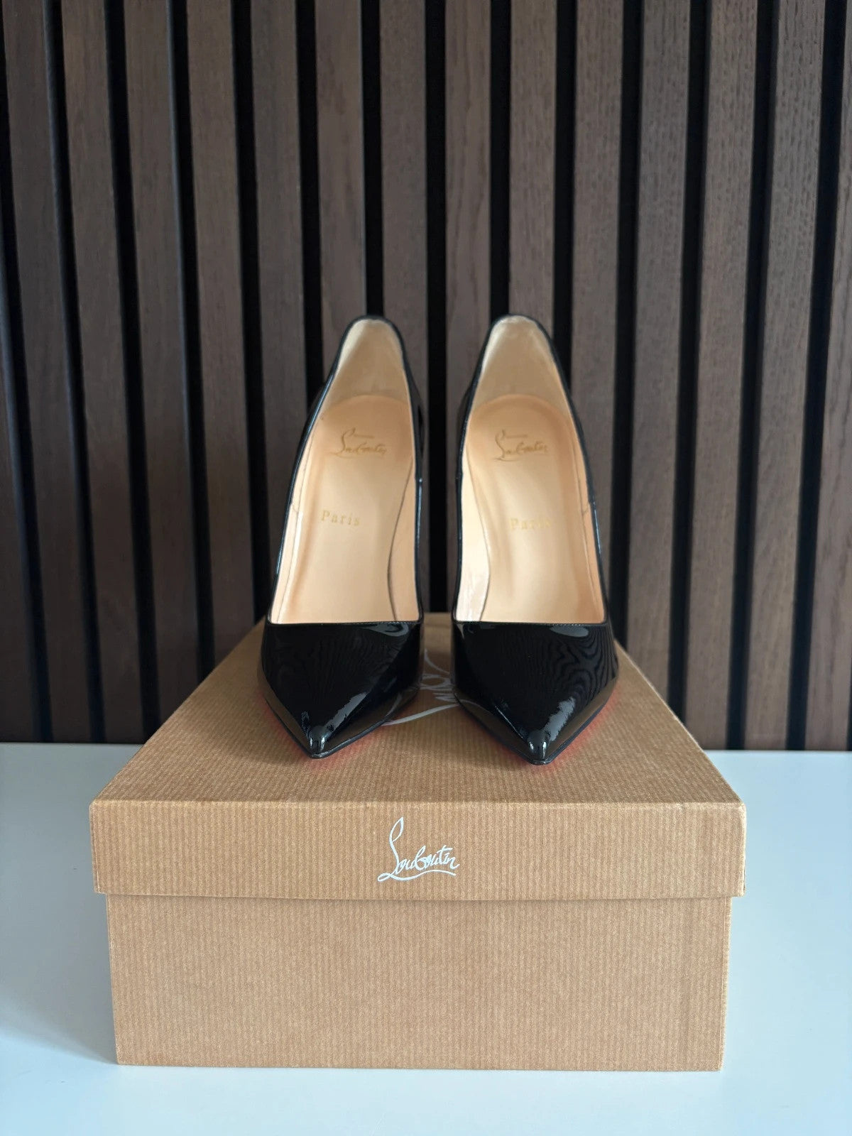 Christian Louboutin So Kate Black (image 4) Christian Louboutin So Kate 120 Black Patent Leather Heels - red sole detail