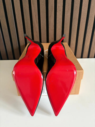Christian Louboutin So Kate 120 Black Patent Leather Heels