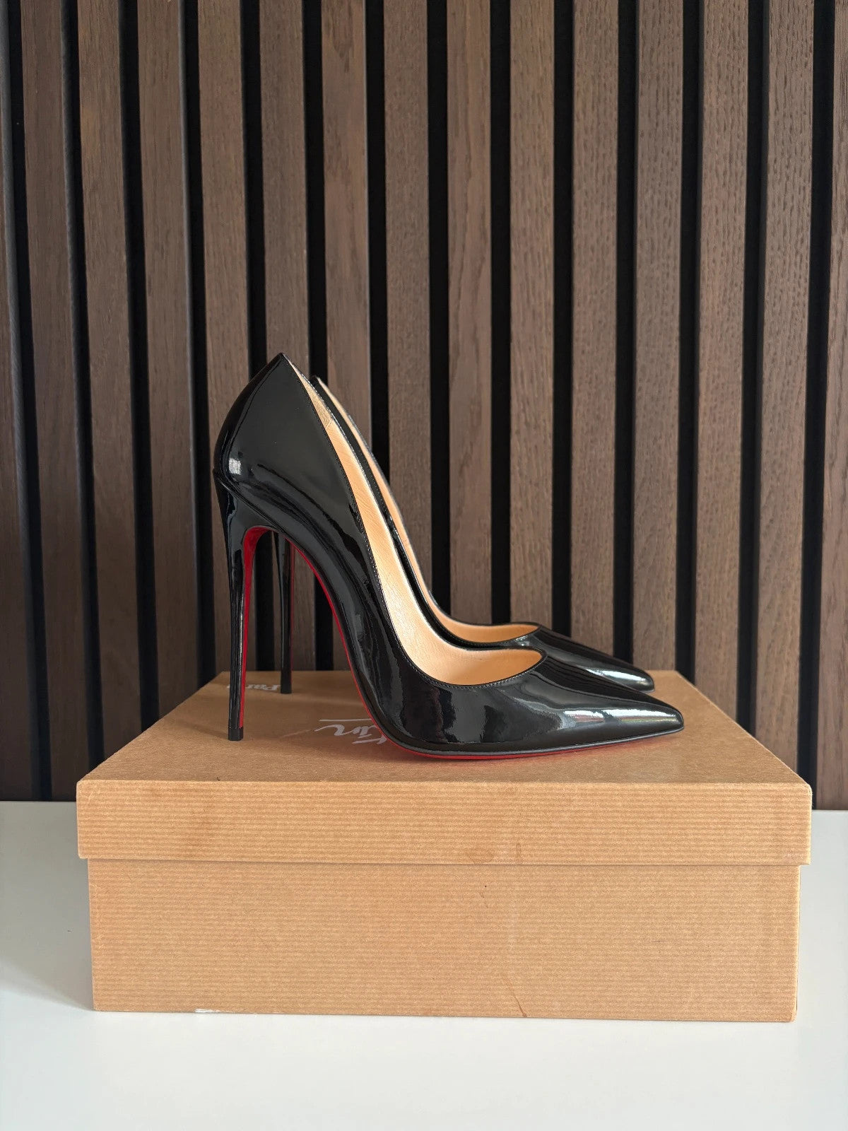 Christian Louboutin So Kate Black Christian Louboutin So Kate 120 Black Patent Leather Heels - main product view