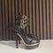 Gucci Gucci Black Leather Platform Gladiator Sandals