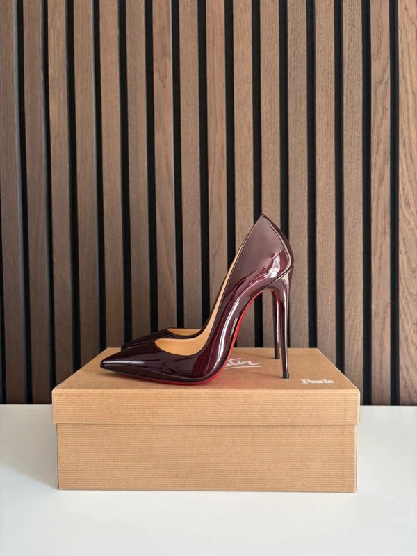 Christian Louboutin So Kate 120 Burgundy Patent Leather Heels UK 3 EU 36 Christian Louboutin So Kate 120 Burgundy Patent Leather Heels UK 3 EU 36 - main product view