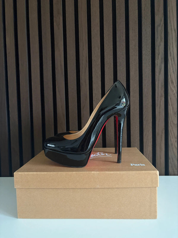 Christian Louboutin Bianca 140 Patent Leather Platform Heels - Detail