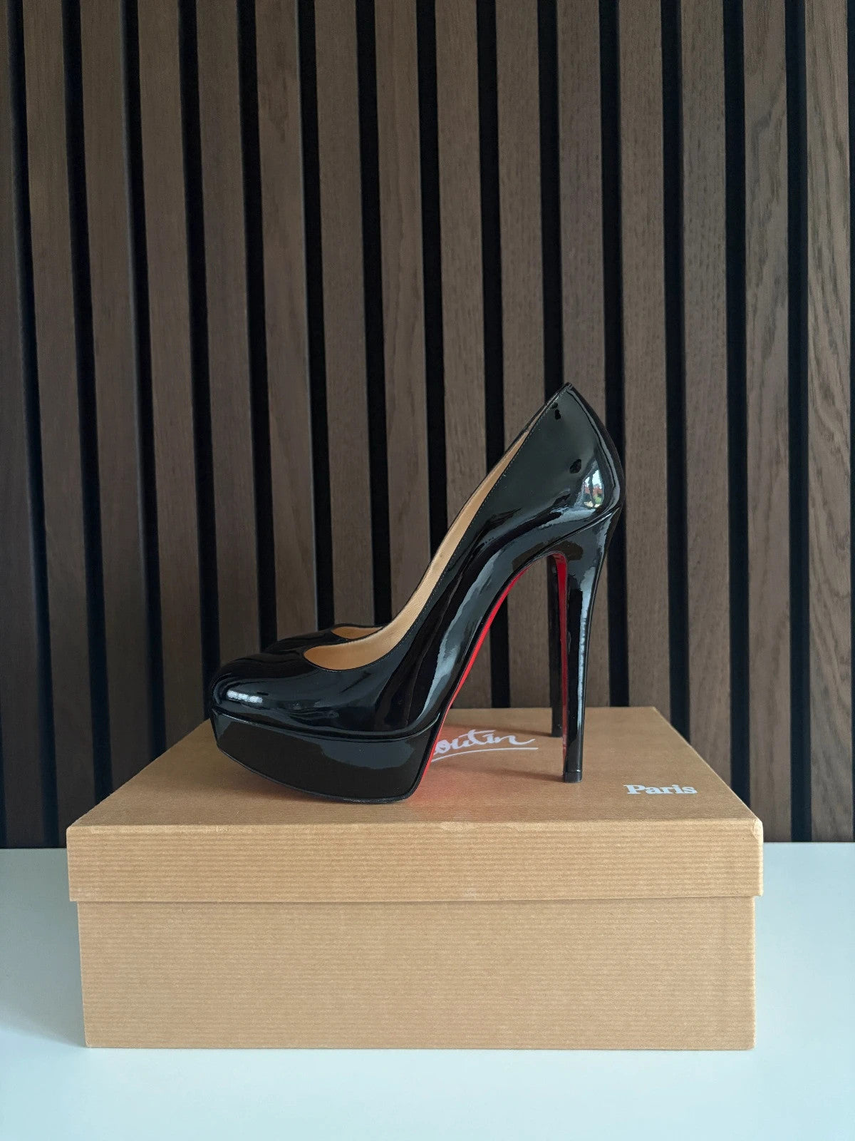 Christian Louboutin Bianca Black (image 2) Christian Louboutin Bianca 140 Patent Leather Platform Heels - alternate angle