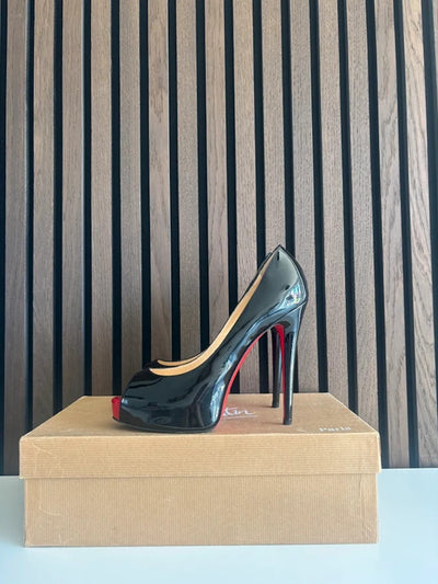 Christian Louboutin Very Prive Black Patent Leather Heels