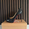 Christian Louboutin Very Prive 120 Black Patent Leather Platform Heels