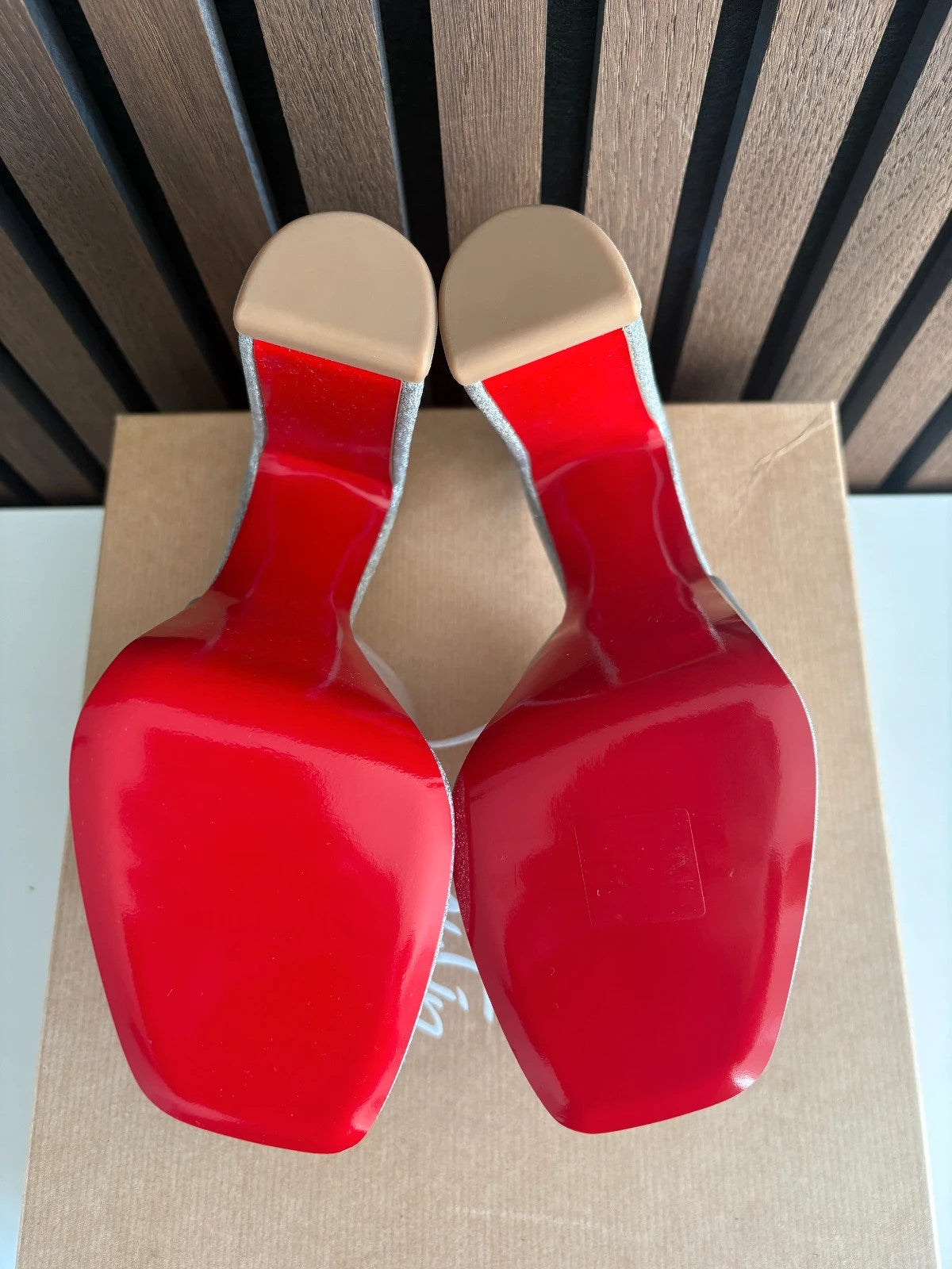 Christian Louboutin Amali Alta Silver (image 6) Christian Louboutin Amali Alta 130 Mule Platform Heels - additional view 6