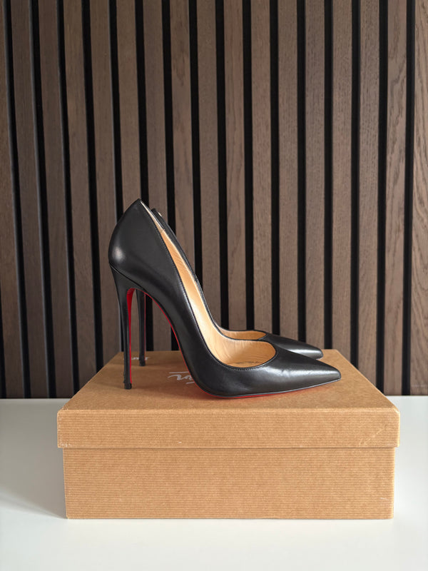 Christian Louboutin So Kate 120mm Black Leather Size EU 39 | UK 6