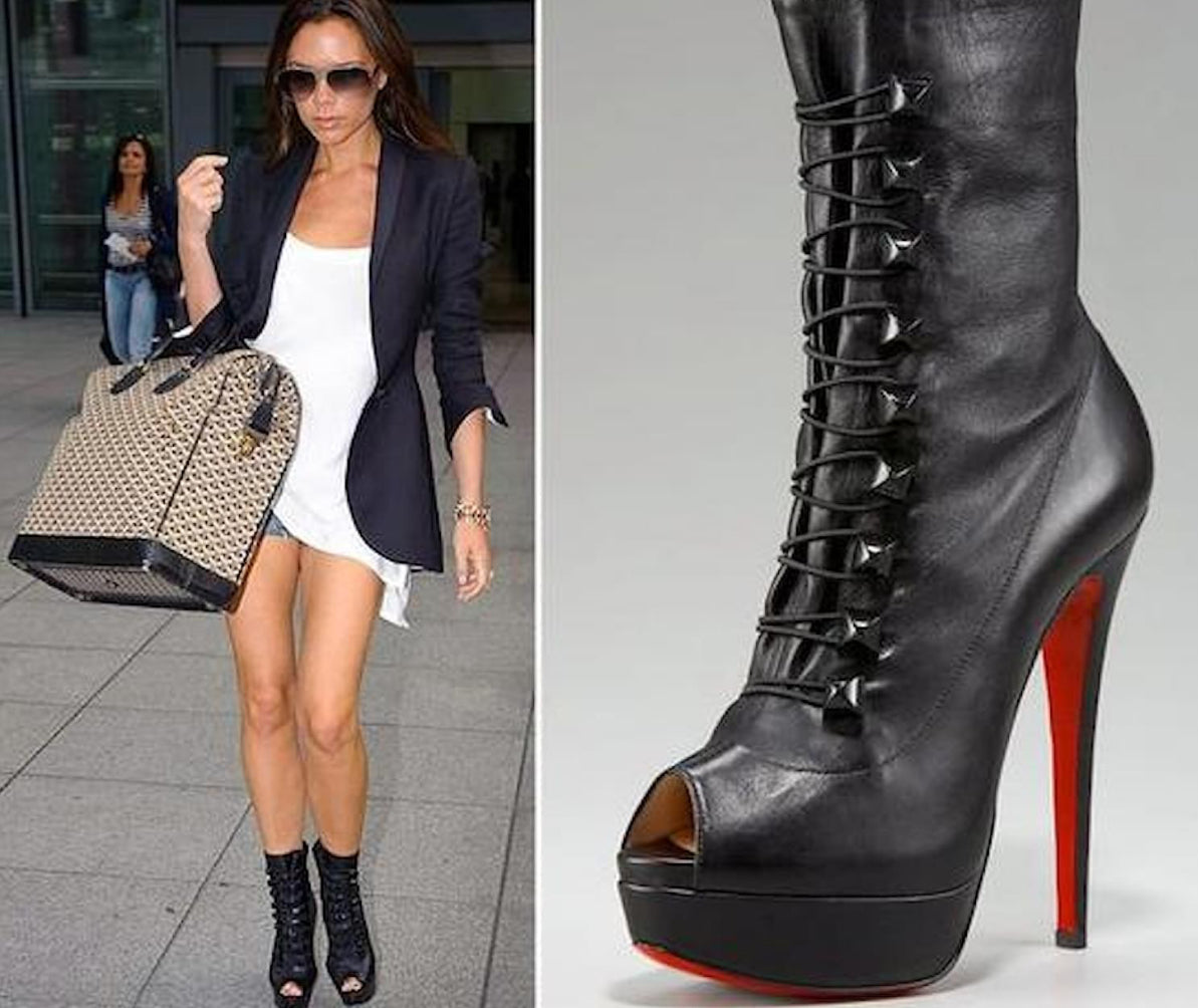 Christian Louboutin Alta Boutin 150mm heel Black Nappa Leather, pre-owned authenticated UK, additional view Christian Louboutin Alta Boutin 150mm Black Nappa Leather Size EU 38 - additional view 9