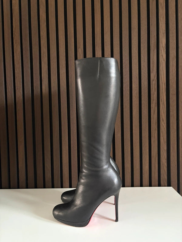 Christian Louboutin Bianca 120 Leather Black - Front View