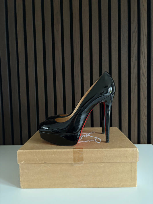 Christian Louboutin Bianca Black Patent Leather, pre-owned authenticated UK