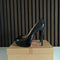 Christian Louboutin Bianca Black Patent Leather Heels (EU 39 / UK 6)