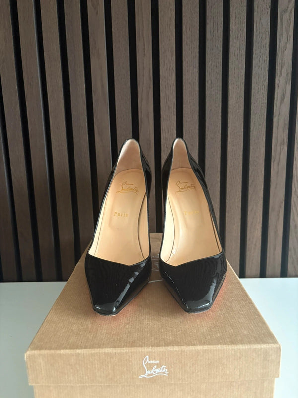 Christian Louboutin Court 100 Patent Leather Black Heels (EU 41 / UK 8) - Detail