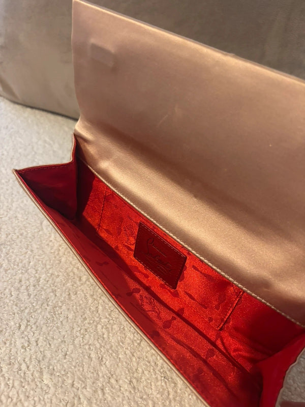 Christian Louboutin Envelope Clutch Bag 100 Leather Nude - Detail