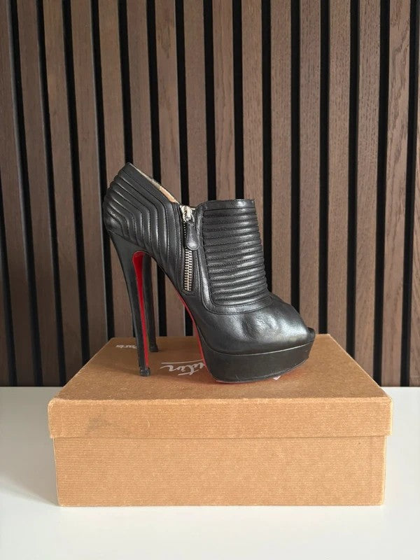 Christian Louboutin Futura Platform Ankle Biker Boots (EU 39 / UK 6) - Detail