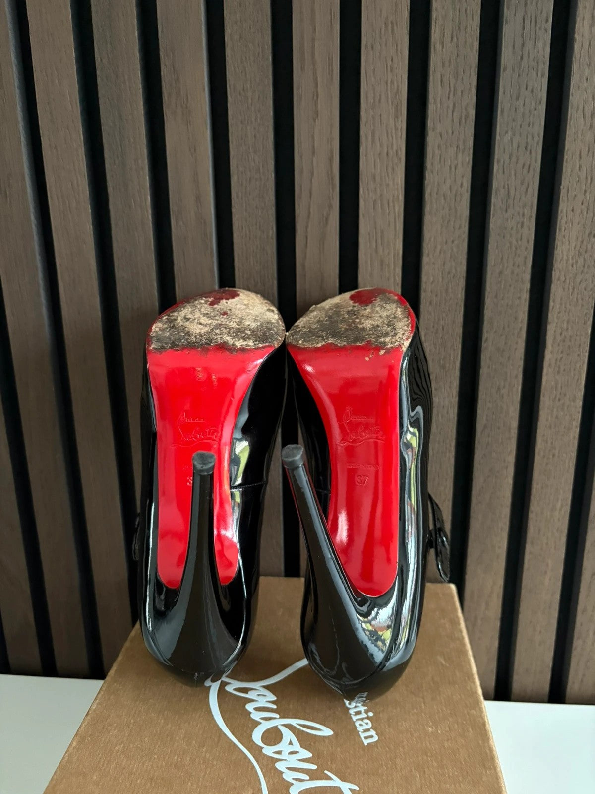 Christian Louboutin Jane Vendome 120 120 Patent Leather Black - With Box Christian Louboutin Jane Vendome 120 Patent Leather Black Heels (EU 37 / UK 4) - additional view 6